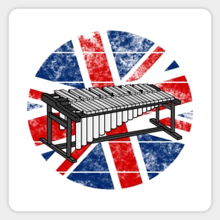 Marimba UK Flag Britain Marimbist Percussionist British Musician Sticker